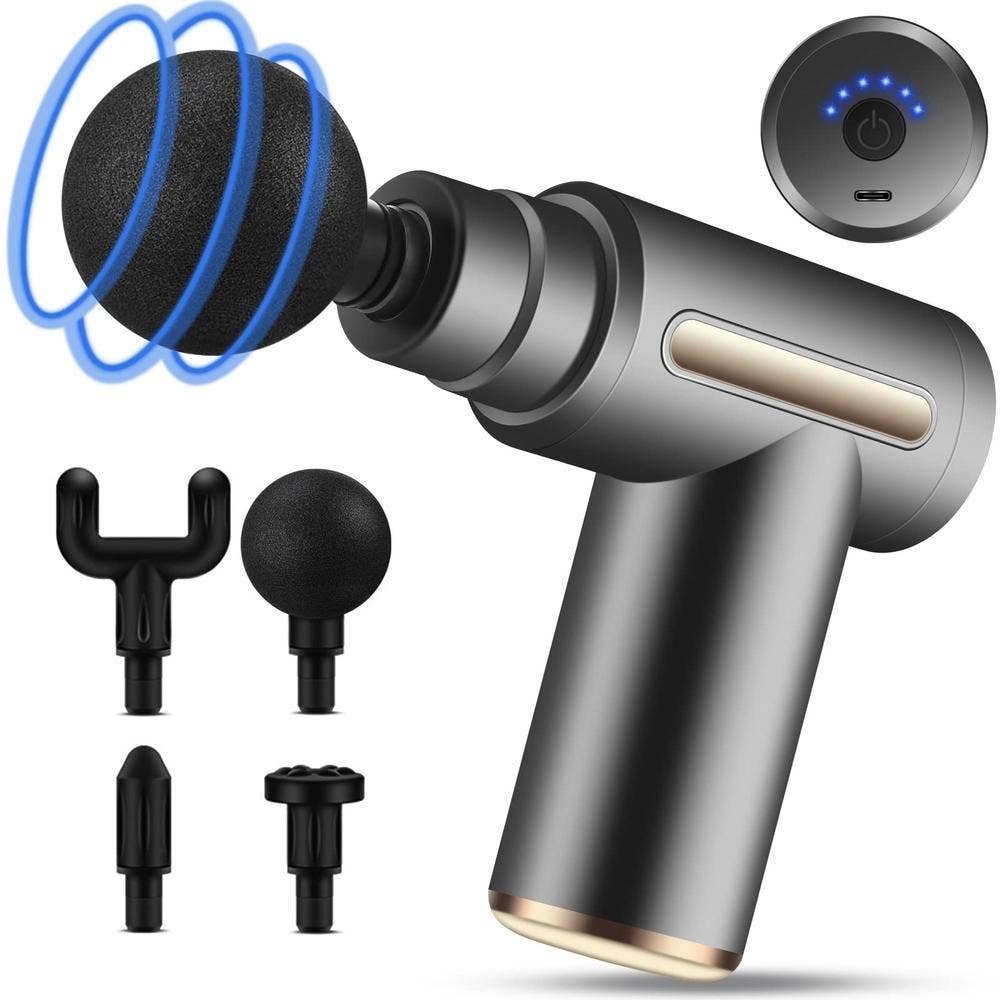 Massage Gun Muscular Uplayteck Mini Black Adjustable for Relajar Músculos & Aliviar Pain | CMC Pharmacy Cabo Delivery in Cabo Massage Gun Muscular Uplayteck Mini Black Adjustable for Relajar Músculos & Aliviar Pain