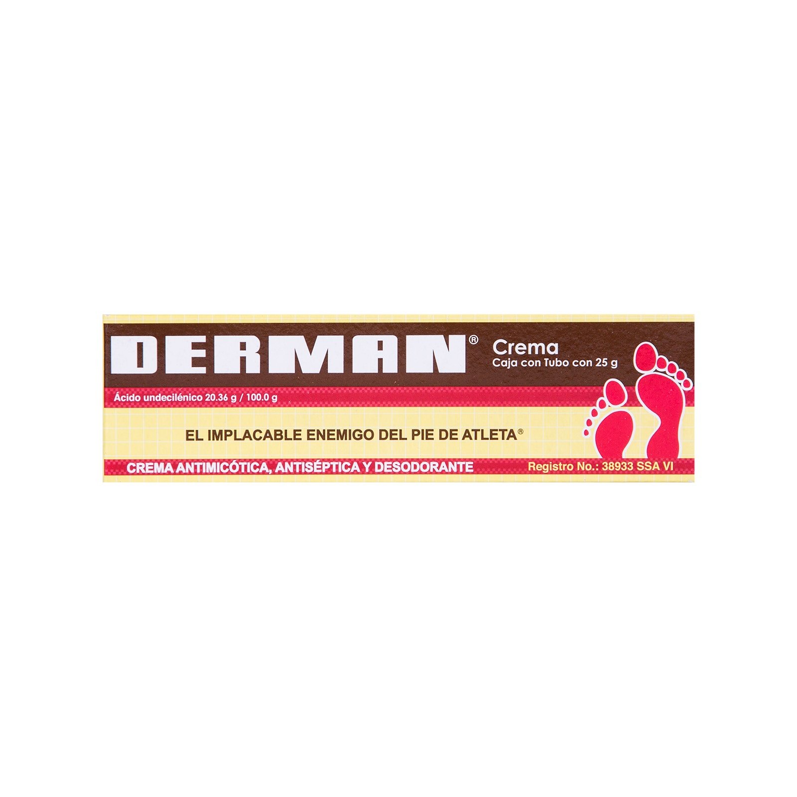 Derman Cream Antimicótica, Antiséptica & Deodorant 25 g | CMC Pharmacy Cabo Delivery in Cabo Derman Cream Antimicótica, Antiséptica & Deodorant 25 g
