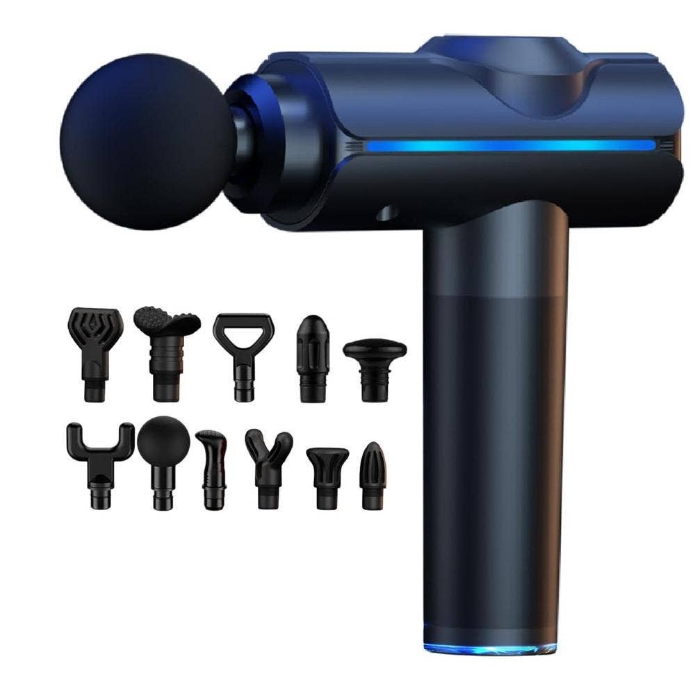 Massage Gun Muscular with Pantalla LCD 11 Cabezales & 20 Velocidades Ajustables | CMC Pharmacy Cabo Delivery in Cabo Massage Gun Muscular with Pantalla LCD 11 Cabezales & 20 Velocidades Ajustables