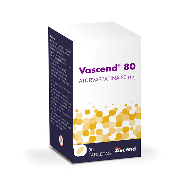 ATORVASTATIN 80MG 30 TABLETS VASCEND | CMC Pharmacy Cabo Delivery in Cabo ATORVASTATIN 80MG 30 TABLETS VASCEND
