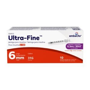 Ultra-Fine™ Syringe 6mm 31G 0.3mL 10 Pieces