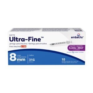 Ultra-Fine™ Syringe 8mm 31G 0.3mL 10 Pieces