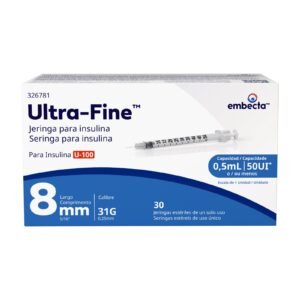 Ultra-Fine™ Syringe 8mm 31G 0.5mL 30 Pieces