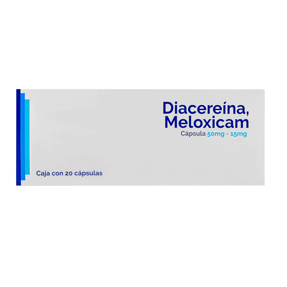 DIACEREIN/MELOXICAM 50 MG/15 MG 20 CAPSULES | CMC Pharmacy Cabo Delivery in Cabo DIACEREIN/MELOXICAM 50 MG/15 MG 20 CAPSULES