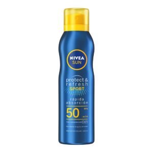 NIVEA SUN Sunscreen Body Protect & Refresh (200 ml), Sunscreen Refreshing in Spray with SPF 50+, Sun Lotion No Grasosa for Todo Type Skin