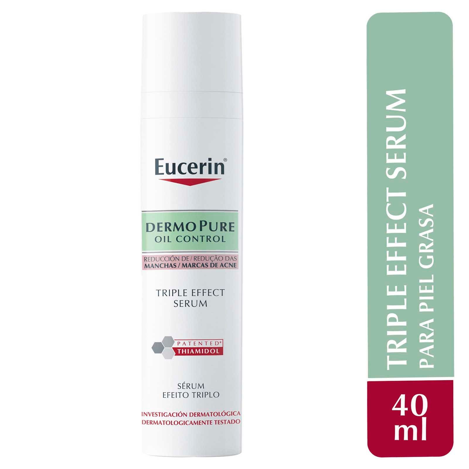 Eucerin DermoPure Triple Effect Serum 40 ml, Efecto mate ideal for Oily Skin | CMC Pharmacy Cabo Delivery in Cabo Eucerin DermoPure Triple Effect Serum 40 ml, Efecto mate ideal for Oily Skin