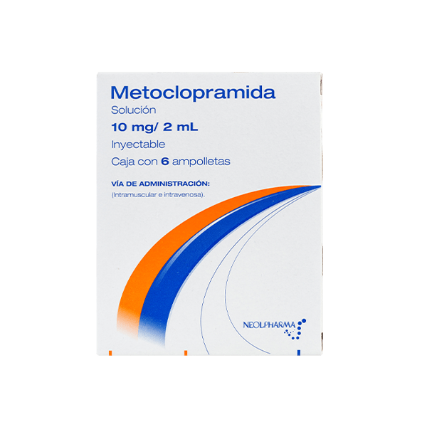 Metoclopramide 10 mg injection solution, 6 ampoules | CMC Pharmacy Cabo Delivery in Cabo Metoclopramide 10 mg injection solution, 6 ampoules