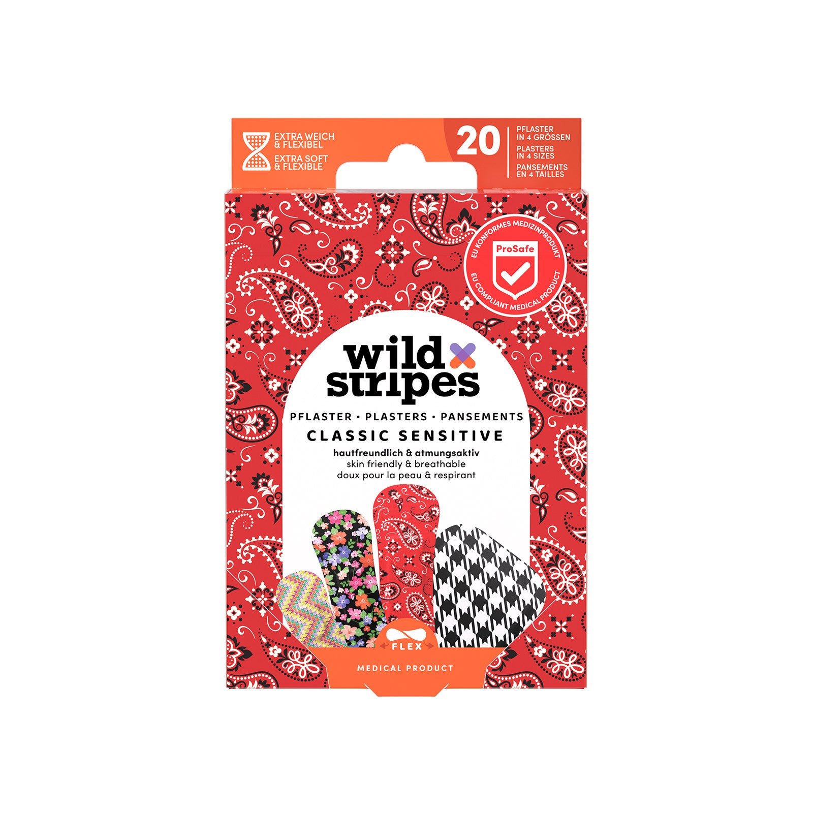 WILD STRIPES Curitas Classic Sensitive Fashion | CMC Pharmacy Cabo Delivery in Cabo WILD STRIPES Curitas Classic Sensitive Fashion