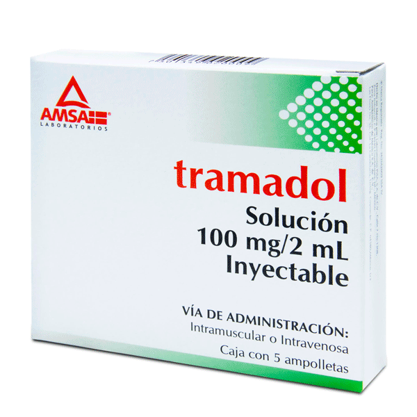 TRAMADOL 100MG/2ML INJECTABLE SOLUTION 5 AMPOULES | CMC Pharmacy Cabo Delivery in Cabo TRAMADOL 100MG/2ML INJECTABLE SOLUTION 5 AMPOULES
