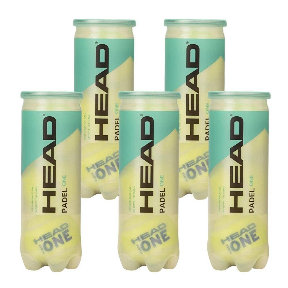 Pack 5 Botes 3 pelotas Head Padel One Duraderas | CMC Pharmacy Cabo Delivery in Cabo Pack 5 Botes 3 pelotas Head Padel One Duraderas