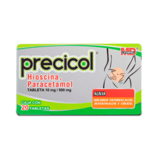 PARACETAMOL / BUTYLHIOSCINE 500/10 MG 20 TABLETS