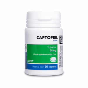 Captopril 25 mg 30 tablets