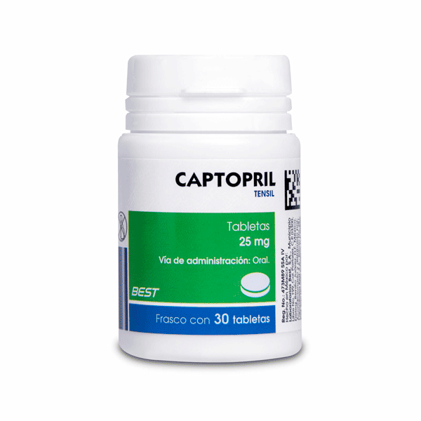 Captopril 25 mg 30 tablets | CMC Pharmacy Cabo Delivery in Cabo Captopril 25 mg 30 tablets