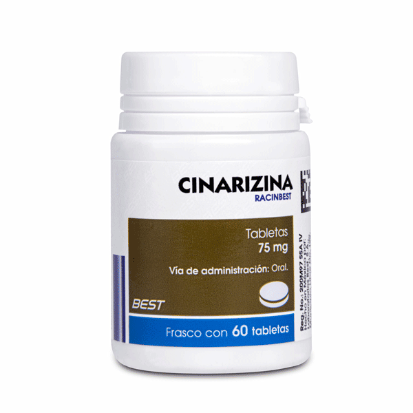 CINNARISINE 75 MG 60 TABLETS | CMC Pharmacy Cabo Delivery in Cabo CINNARISINE 75 MG 60 TABLETS