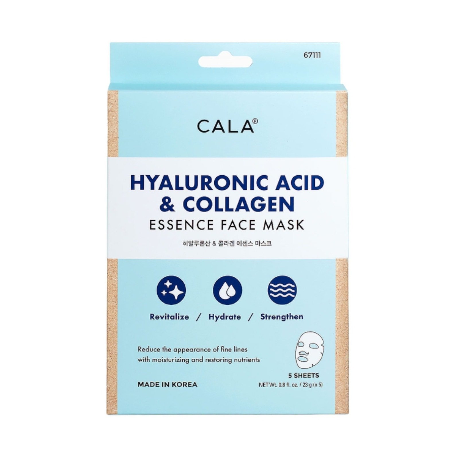 CALA Mascarillas Facial Collagen Hyaluronic Acid Rejuvenecedor Pack x5 | CMC Pharmacy Cabo Delivery in Cabo CALA Mascarillas Facial Collagen Hyaluronic Acid Rejuvenecedor Pack x5