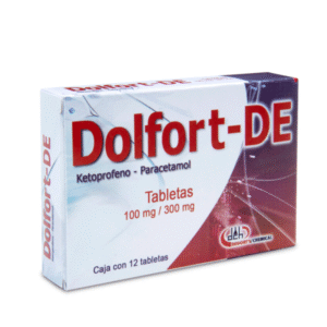 KETOPROFEN / PARACETAMOL 100/300MG 12 TABLETS DOLFORT-DE