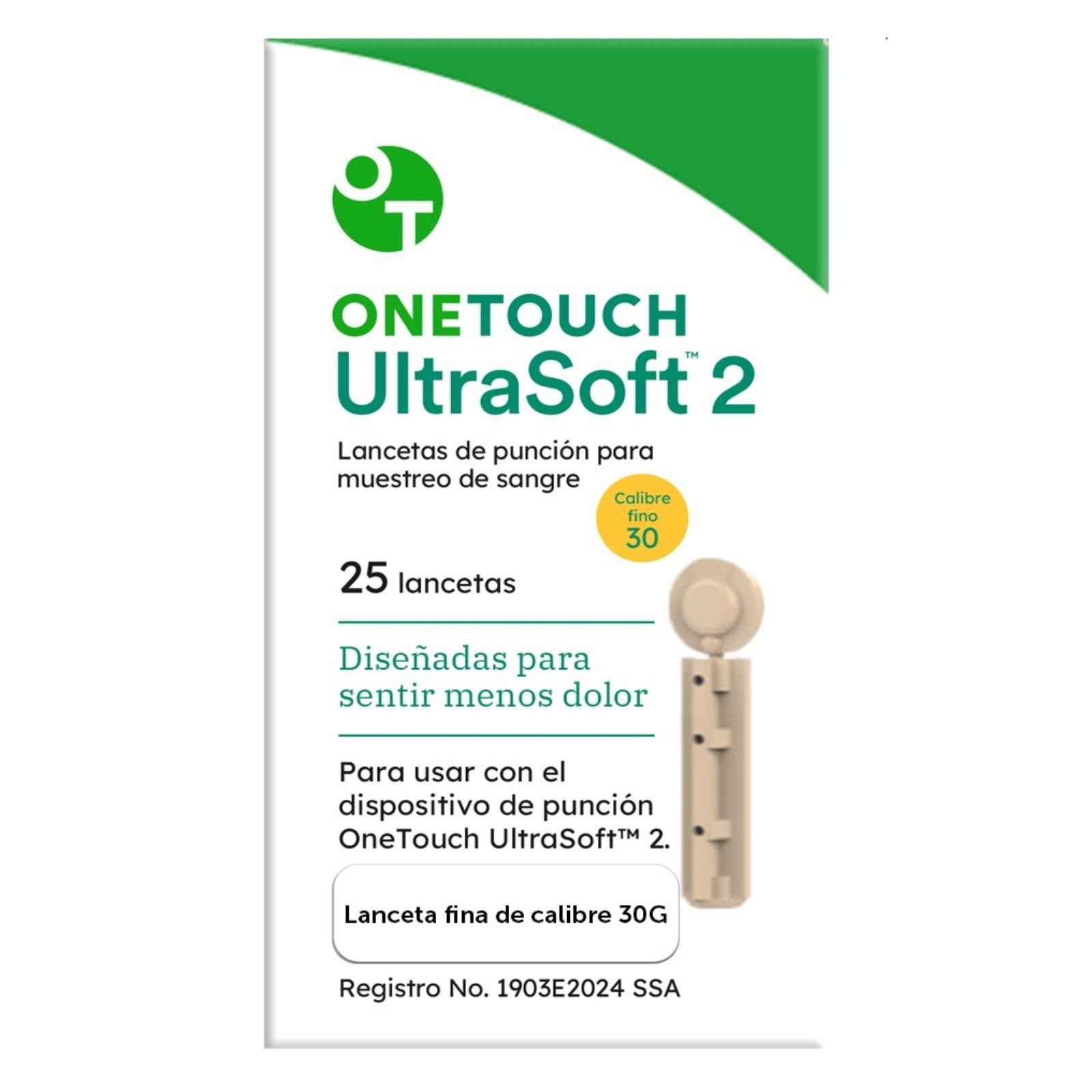 OneTouch® UltraSoft 2 with 25 Lancets | CMC Pharmacy Cabo Delivery in Cabo OneTouch® UltraSoft 2 with 25 Lancets