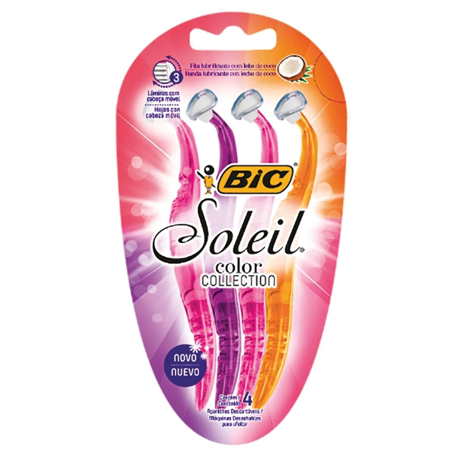 Bic Razor Soleil Color Collection 4 Pieces | CMC Pharmacy Cabo Delivery in Cabo Bic Razor Soleil Color Collection 4 Pieces