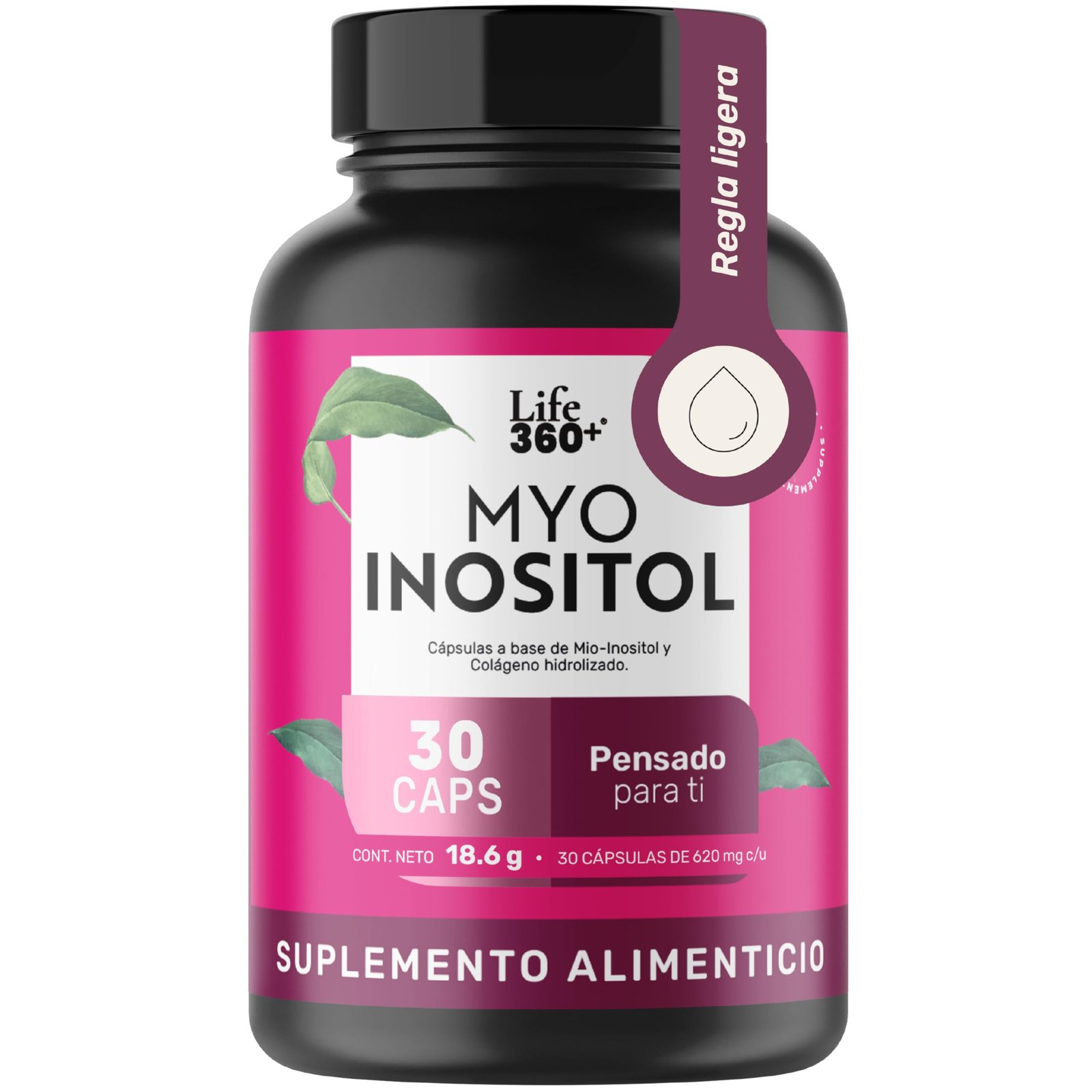 LIFE 360+ Inositol with Collagen Hidrolizado| 30 Capsules | 620 mg | CMC Pharmacy Cabo Delivery in Cabo LIFE 360+ Inositol with Collagen Hidrolizado| 30 Capsules | 620 mg