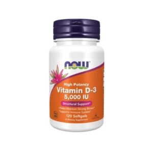 NOW Vitamin D-3 5,000 IU Support Inmunológico 120 Capsules