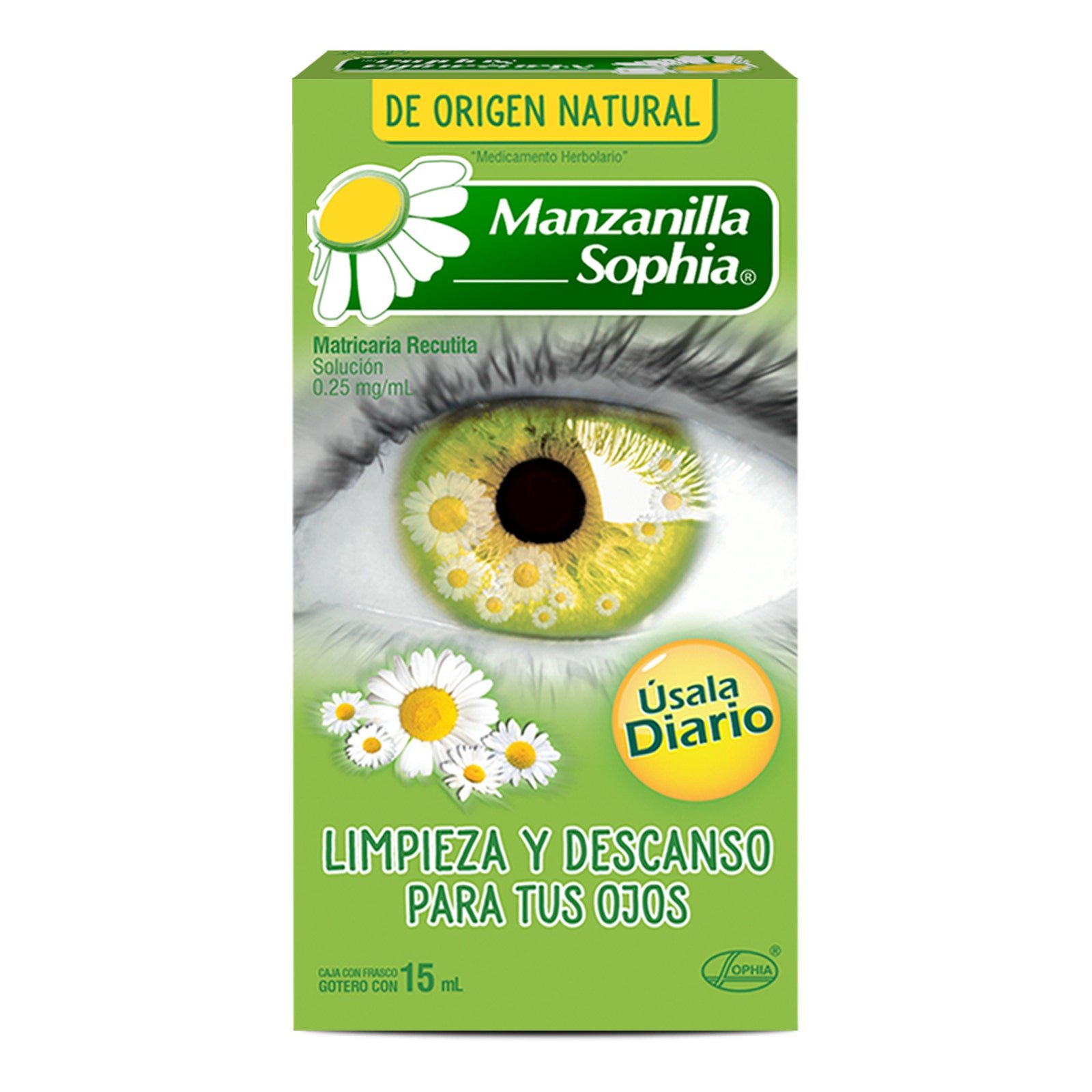 Chamomile Sophia Ophthalmic Drops 15 ml | CMC Pharmacy Cabo Delivery in Cabo Chamomile Sophia Ophthalmic Drops 15 ml