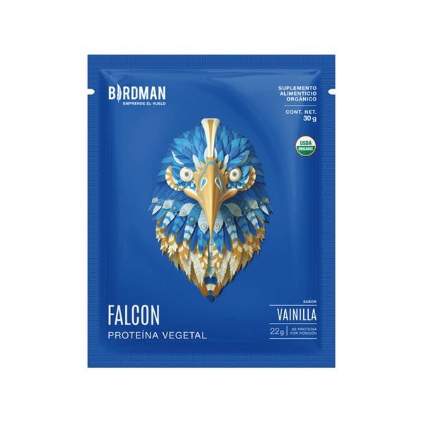 Falcon Protein Vegetal Organic Sachet Vanilla 30 g | CMC Pharmacy Cabo Delivery in Cabo Falcon Protein Vegetal Organic Sachet Vanilla 30 g