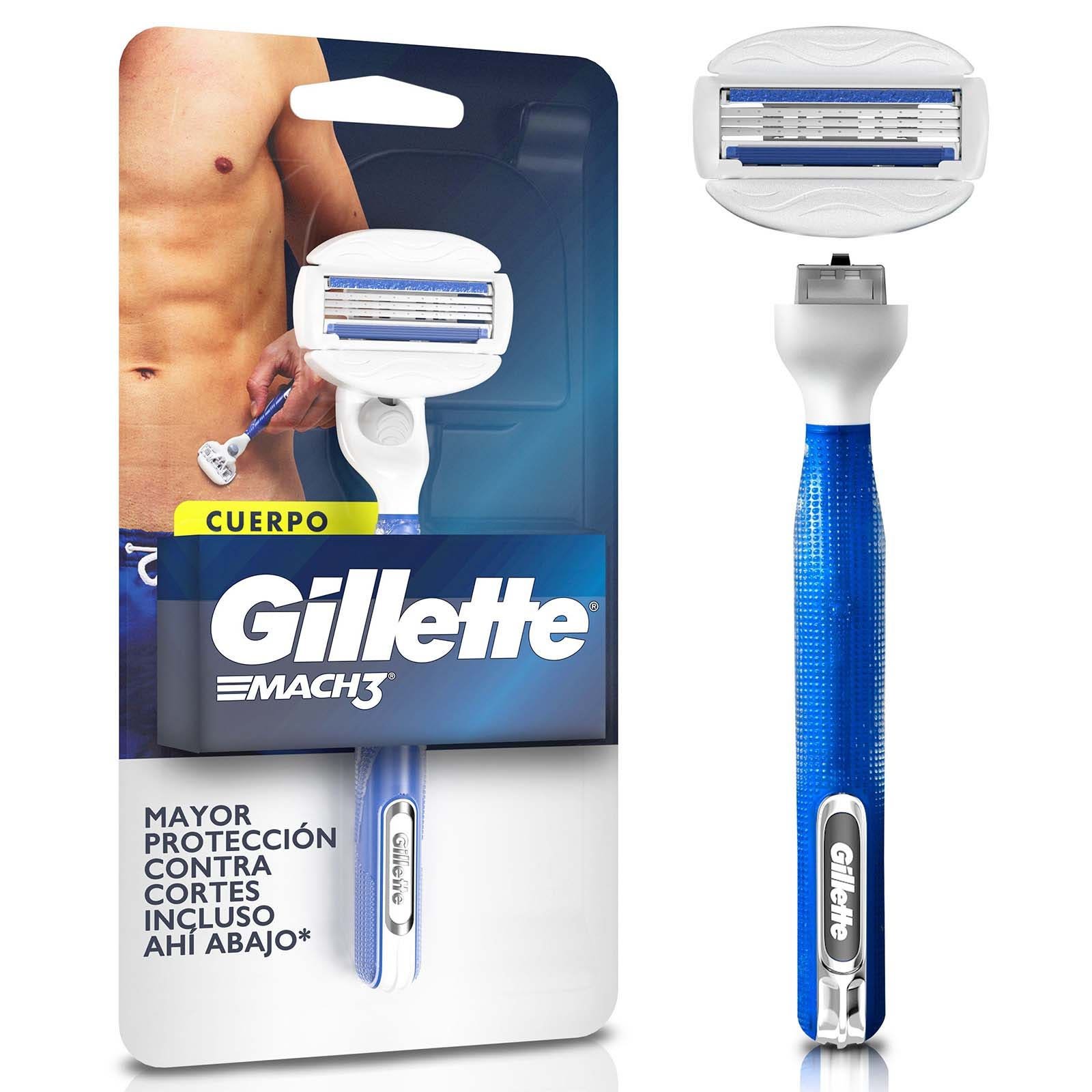 Razor Gillette Mach3 Body with Barras Gel Humectantes 1 Ud | CMC Pharmacy Cabo Delivery in Cabo Razor Gillette Mach3 Body with Barras Gel Humectantes 1 Ud