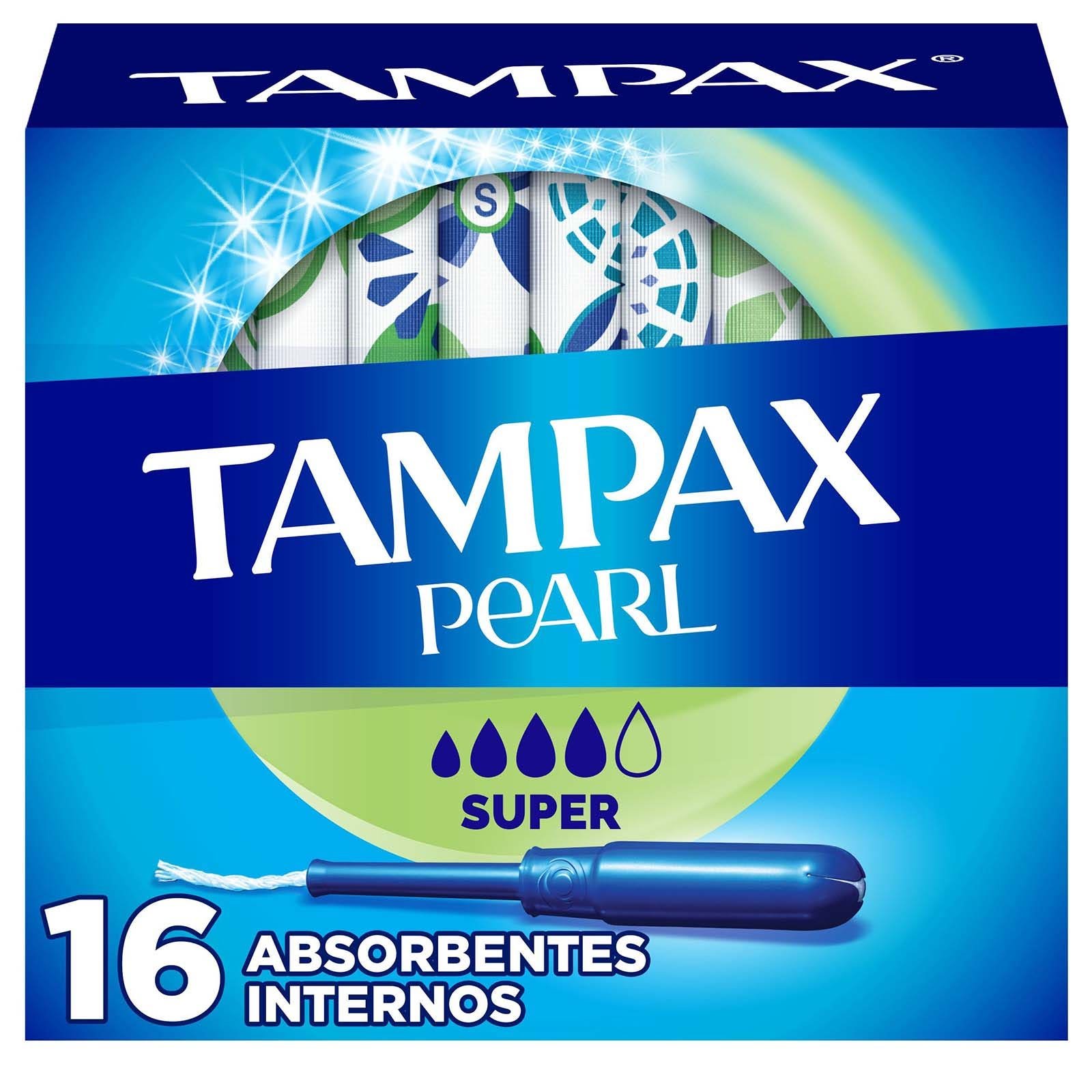 Tampons Tampax Pearl Super 16 Units | CMC Pharmacy Cabo Delivery in Cabo Tampons Tampax Pearl Super 16 Units