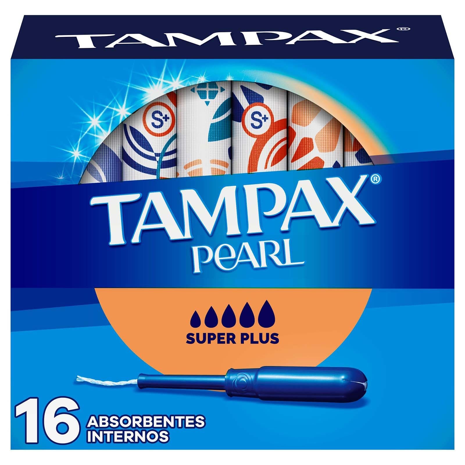 Tampax Pearl Super Plus Tampons 16 Units | CMC Pharmacy Cabo Delivery in Cabo Tampax Pearl Super Plus Tampons 16 Units
