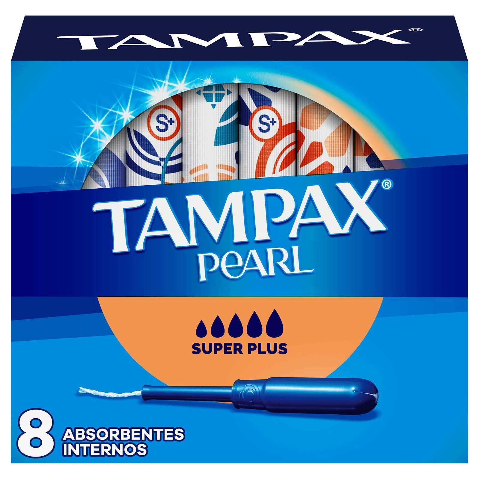 Tampax Pearl Super Plus Tampons 8 Units | CMC Pharmacy Cabo Delivery in Cabo Tampax Pearl Super Plus Tampons 8 Units