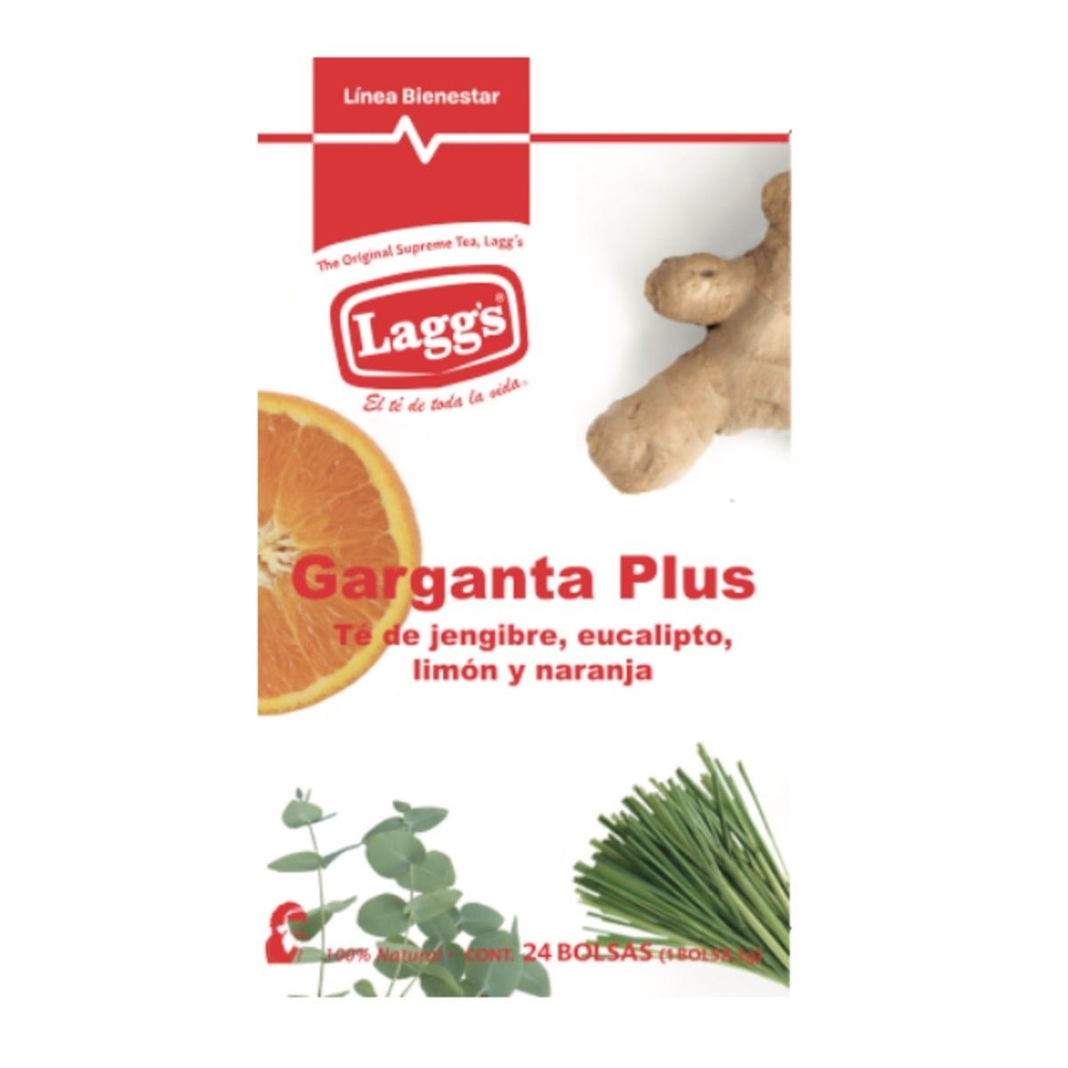 Tea Laggs Garganta Plus 24 Sachets | CMC Pharmacy Cabo Delivery in Cabo Tea Laggs Garganta Plus 24 Sachets