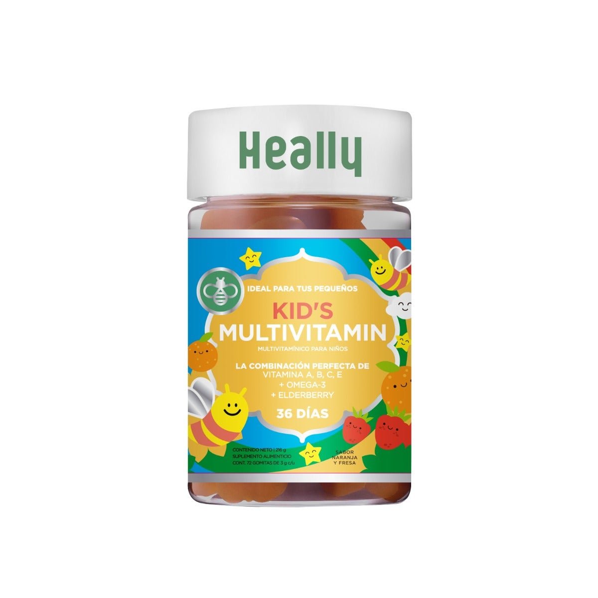 Heally Kids Multivitamin Orange Strawberry 72 Gomitas | CMC Pharmacy Cabo Delivery in Cabo Heally Kids Multivitamin Orange Strawberry 72 Gomitas
