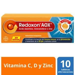 Redoxon AOX Vitamin C Tube with 10 Tablets Efervecentes without Sugar