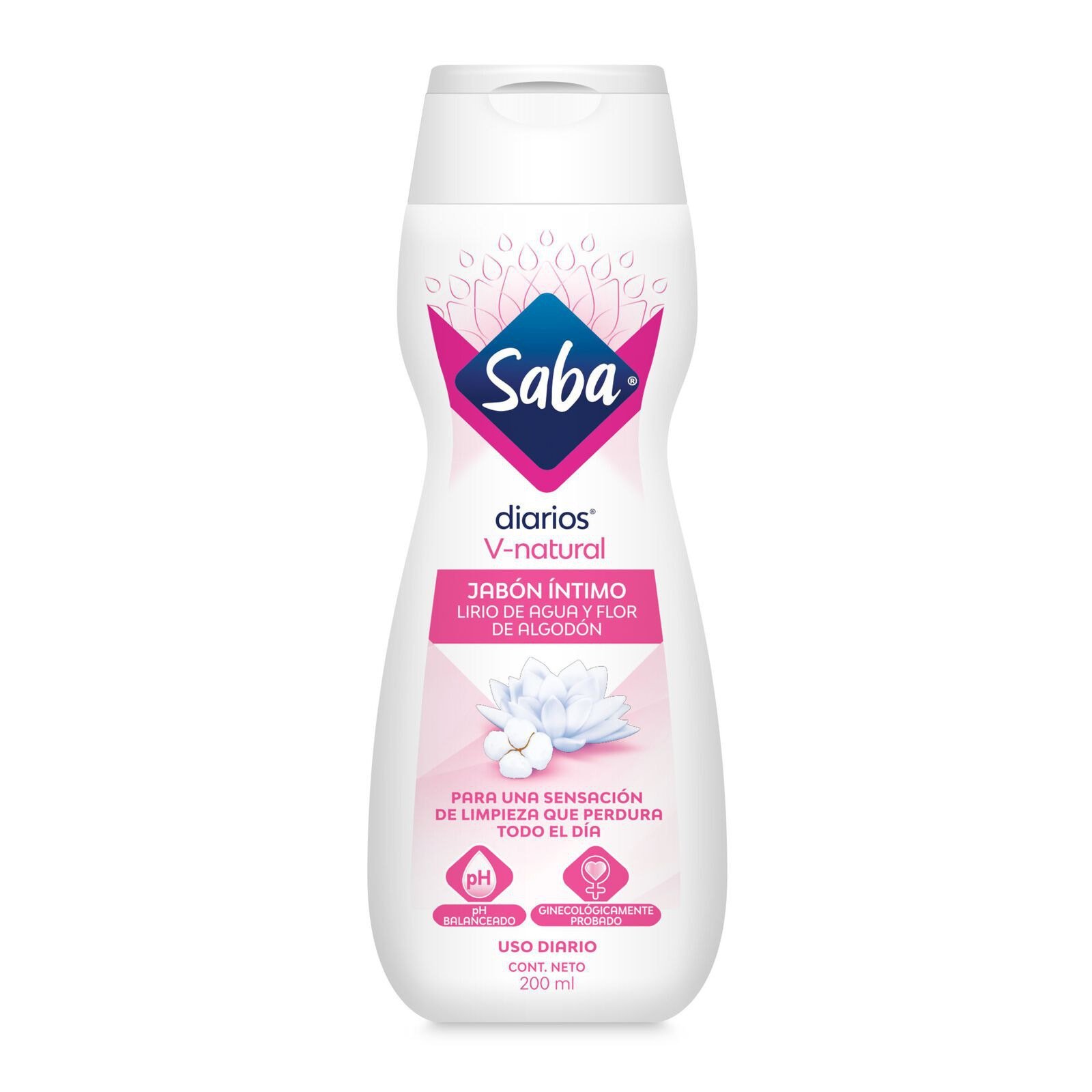 Soap Intimate Saba V-Natural 200 ml | CMC Pharmacy Cabo Delivery in Cabo Soap Intimate Saba V-Natural 200 ml