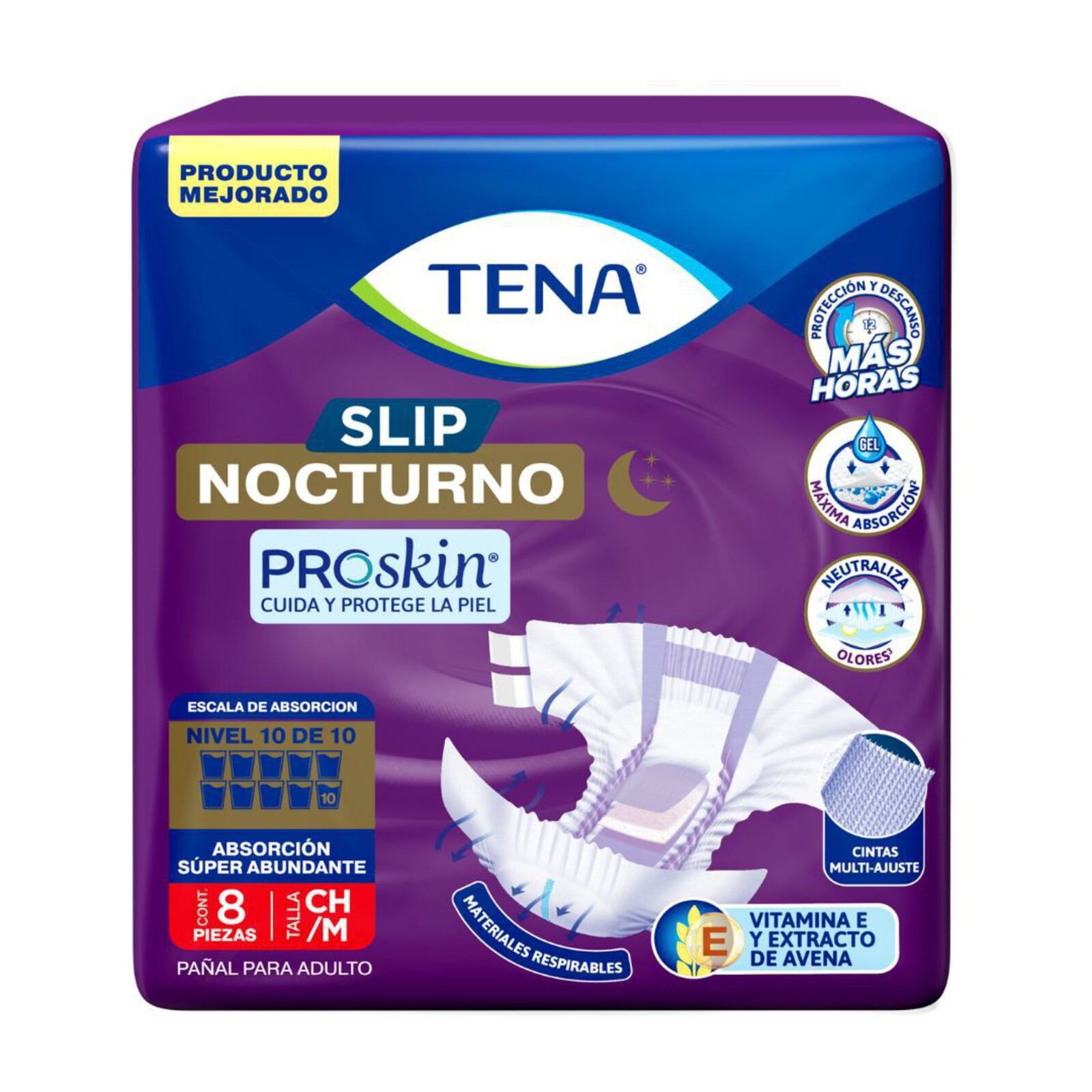 Diapers for Adult TENA Slip Overnight Size M 8 Pieces | CMC Pharmacy Cabo Delivery in Cabo Diapers for Adult TENA Slip Overnight Size M 8 Pieces