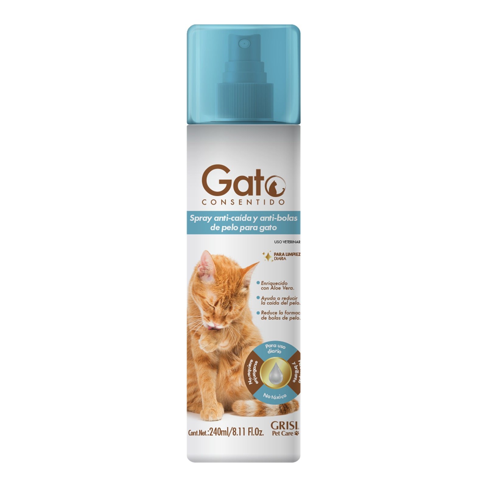 CAT CONSENTIDO Spray Dry Anti-Hair Loss 240 ml | CMC Pharmacy Cabo Delivery in Cabo CAT CONSENTIDO Spray Dry Anti-Hair Loss 240 ml