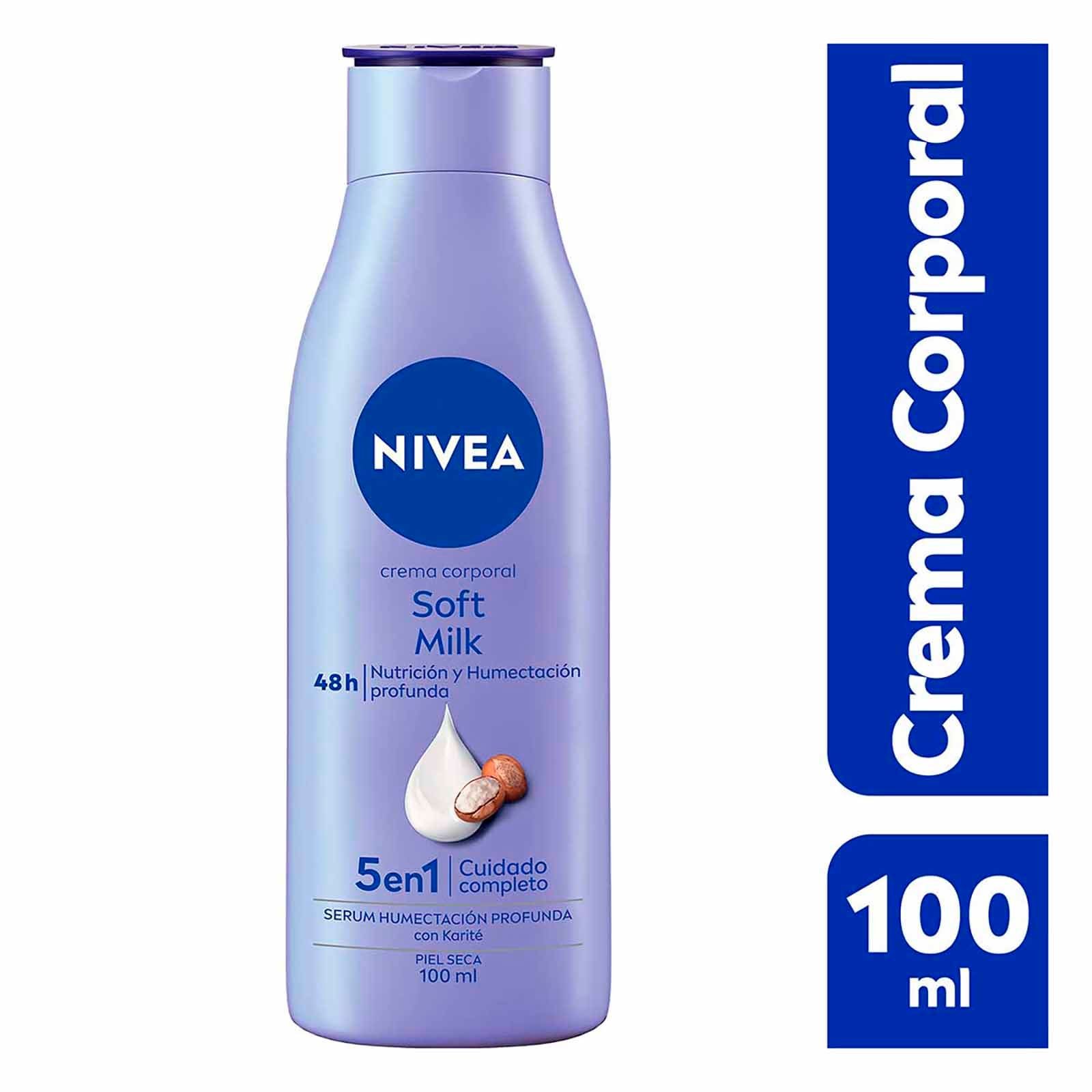 NIVEA Cream Body Moisturizing Soft Milk 100ml | CMC Pharmacy Cabo Delivery in Cabo NIVEA Cream Body Moisturizing Soft Milk 100ml