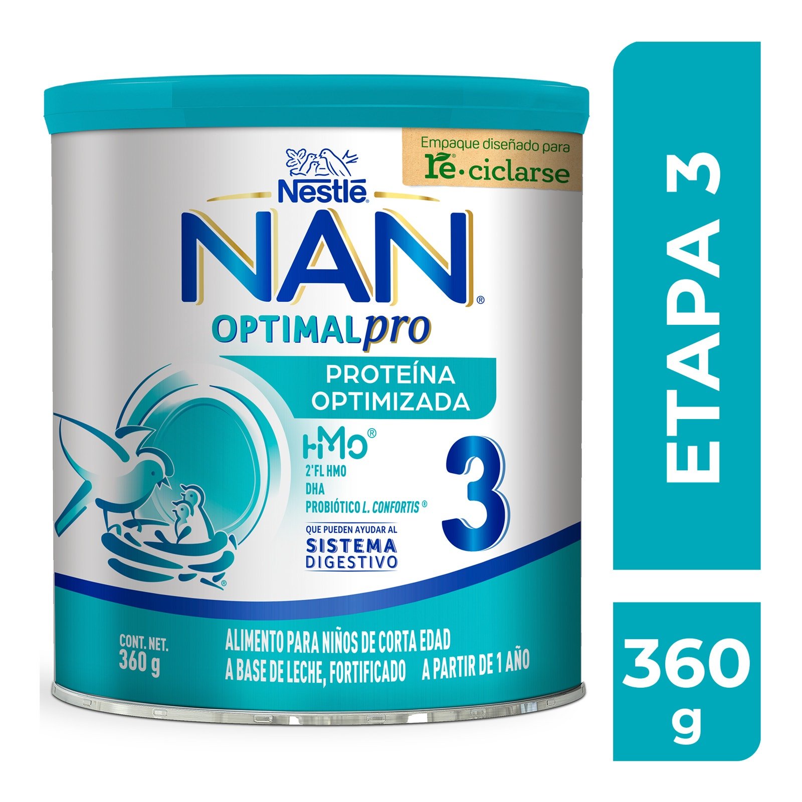 Nestlé NAN Optimal Pro Food for Kids Stage 3 From 1 Year 360 g | CMC Pharmacy Cabo Delivery in Cabo Nestlé NAN Optimal Pro Food for Kids Stage 3 From 1 Year 360 g