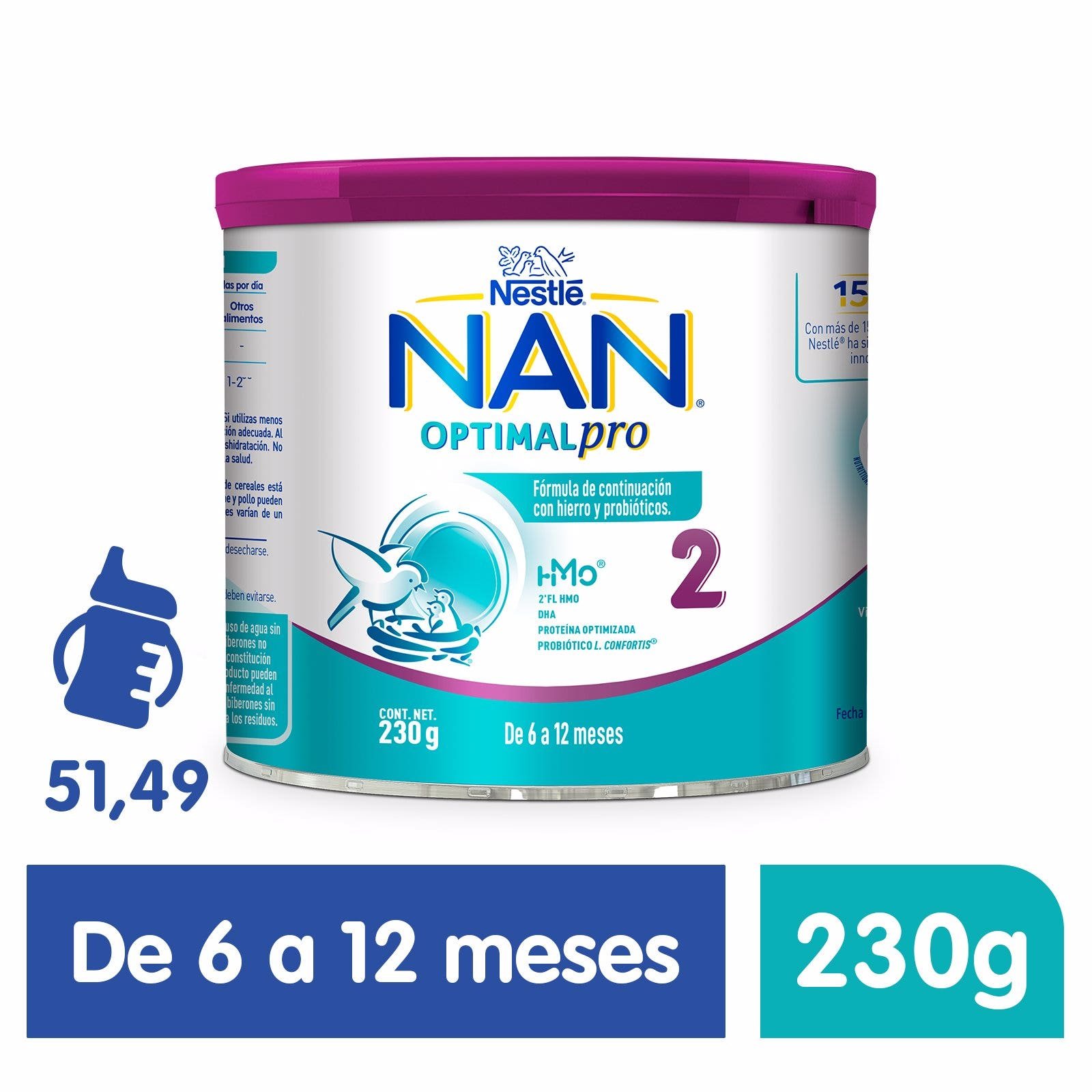 NAN 2 Optimal Pro Formula Follow-On with Iron & Probiotics Can 230 g | CMC Pharmacy Cabo Delivery in Cabo NAN 2 Optimal Pro Formula Follow-On with Iron & Probiotics Can 230 g