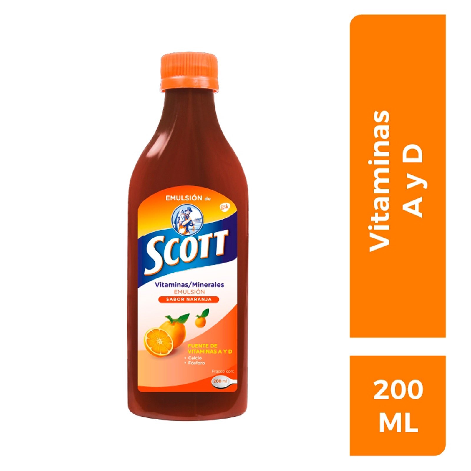Scott's Emulsion Multivitamin Orange 200 ml | CMC Pharmacy Cabo Delivery in Cabo Scott's Emulsion Multivitamin Orange 200 ml