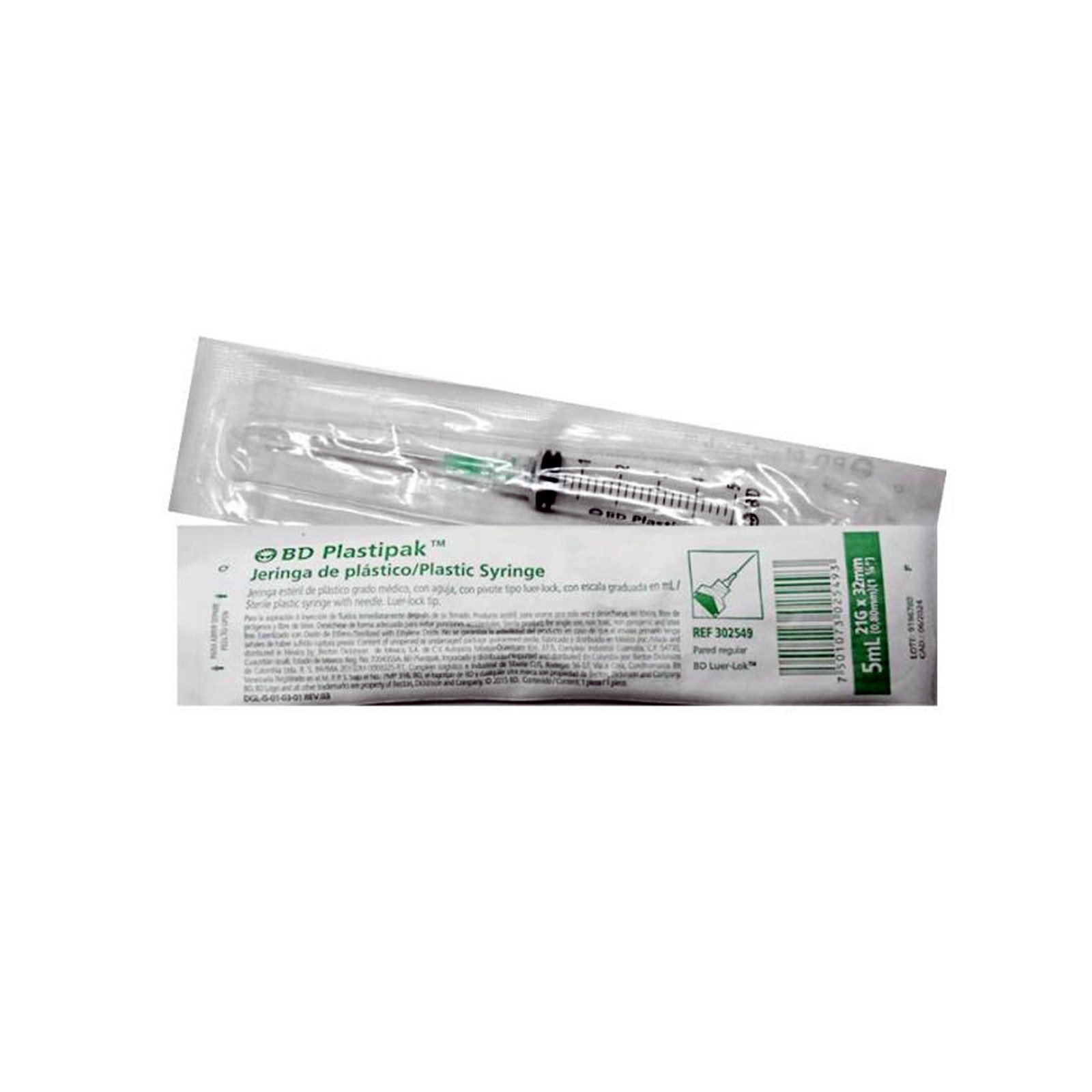 Syringe Hip 5 ml 21 X 32 BD Plastipak | CMC Pharmacy Cabo Delivery in Cabo Syringe Hip 5 ml 21 X 32 BD Plastipak