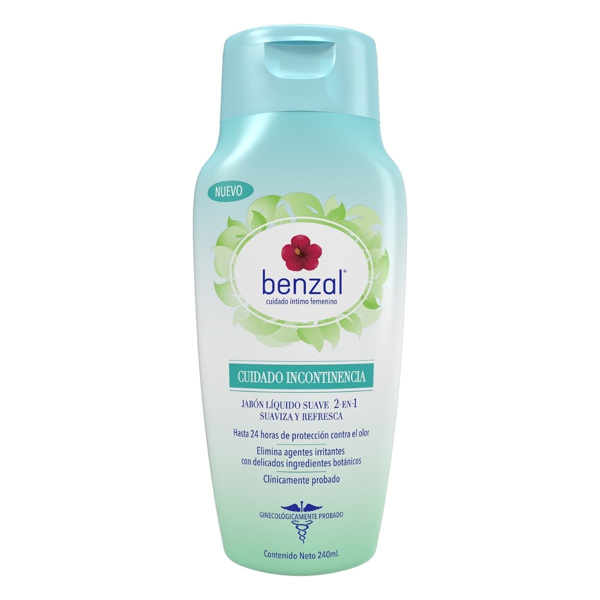Benzal Soap Liquid Care Incontinencia 2 in 1 240 ml | CMC Pharmacy Cabo Delivery in Cabo Benzal Soap Liquid Care Incontinencia 2 in 1 240 ml