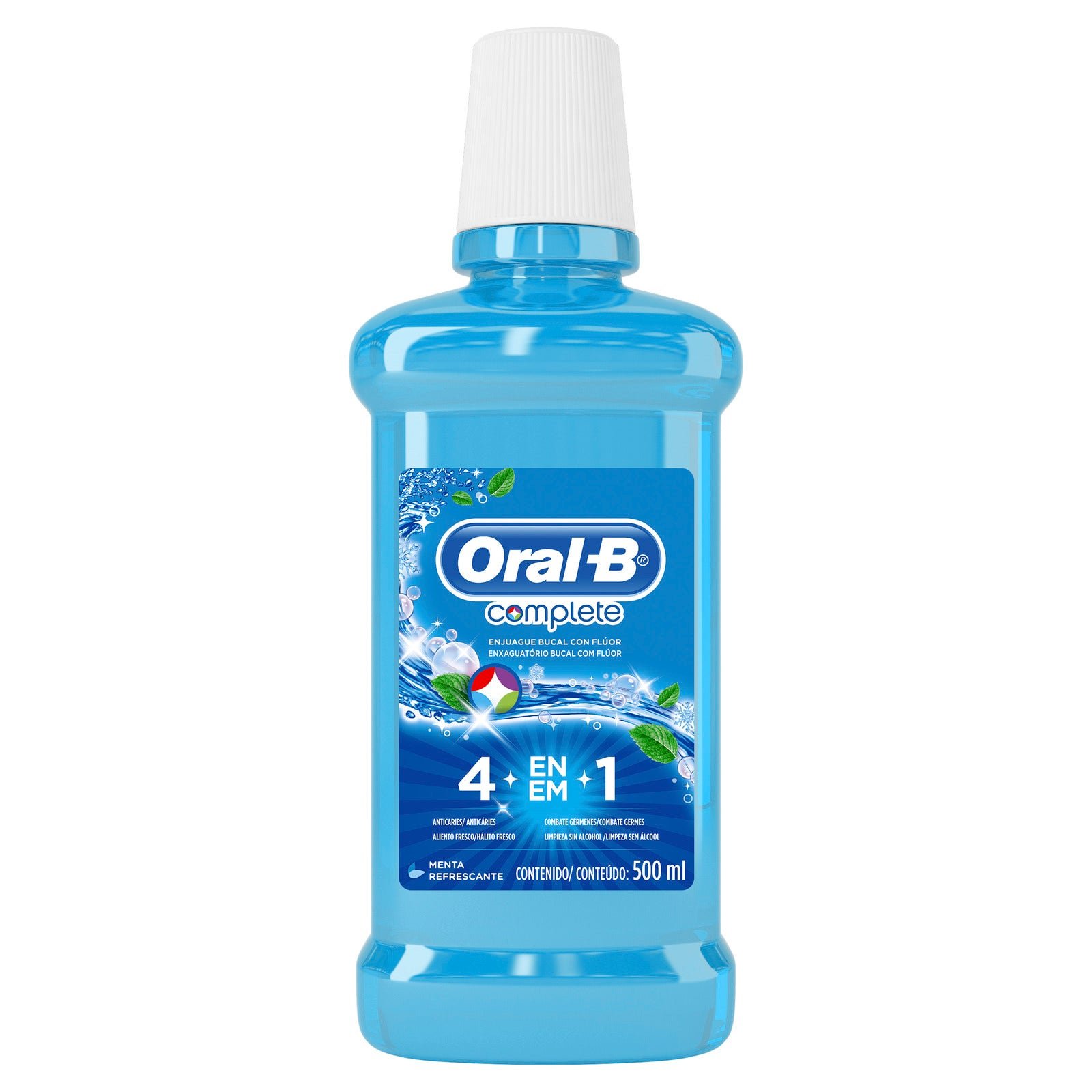 Mouthwash Oral-B Complete Cleansing Profunda 500 ml | CMC Pharmacy Cabo Delivery in Cabo Mouthwash Oral-B Complete Cleansing Profunda 500 ml