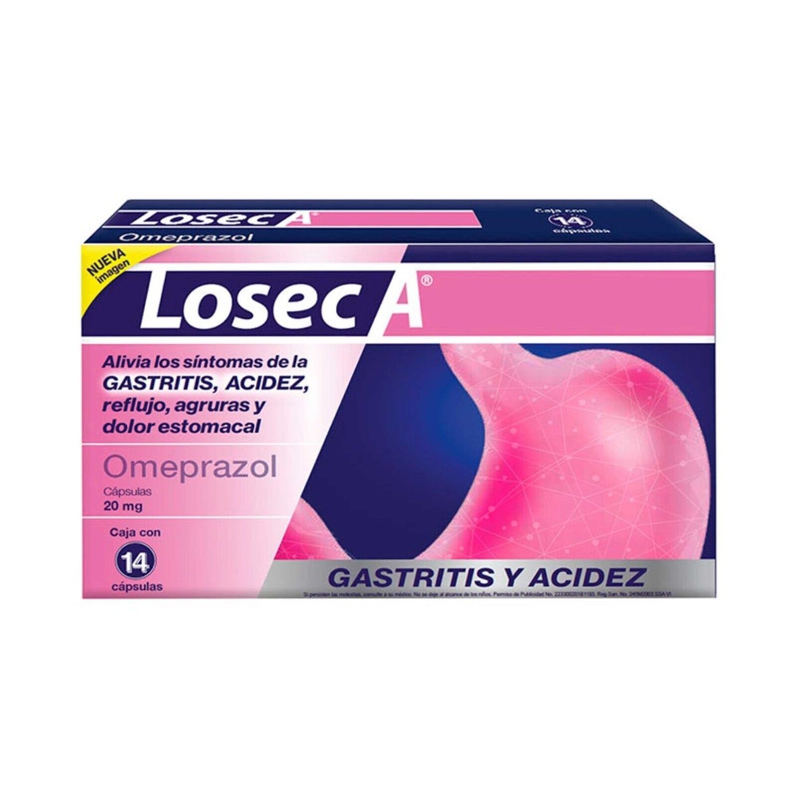 Losec A 20 mg 14 Caps | CMC Pharmacy Cabo Delivery in Cabo Losec A 20 mg 14 Caps