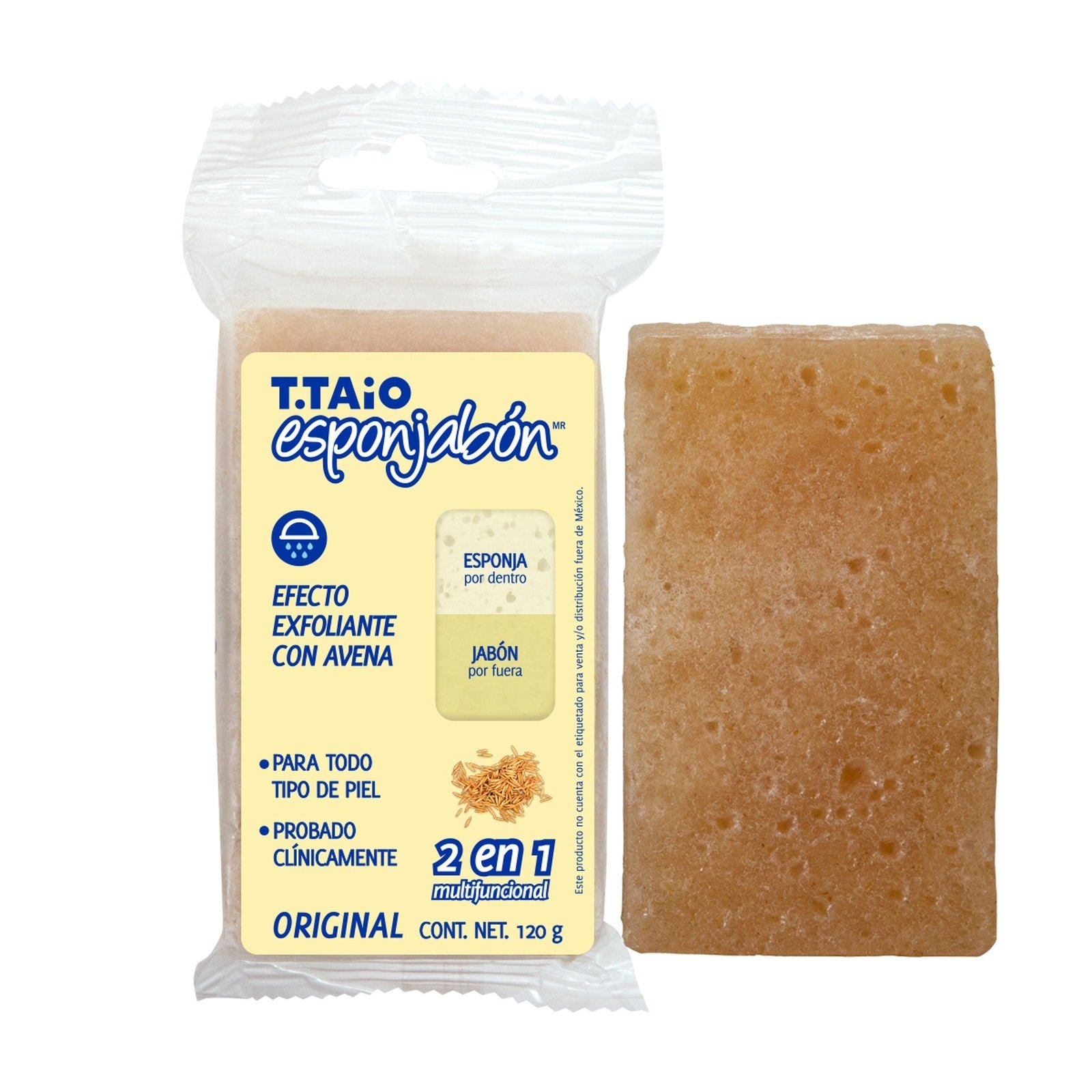 T. Taio Esponjabon Avena Exfoliating 120 g | CMC Pharmacy Cabo Delivery in Cabo T. Taio Esponjabon Avena Exfoliating 120 g