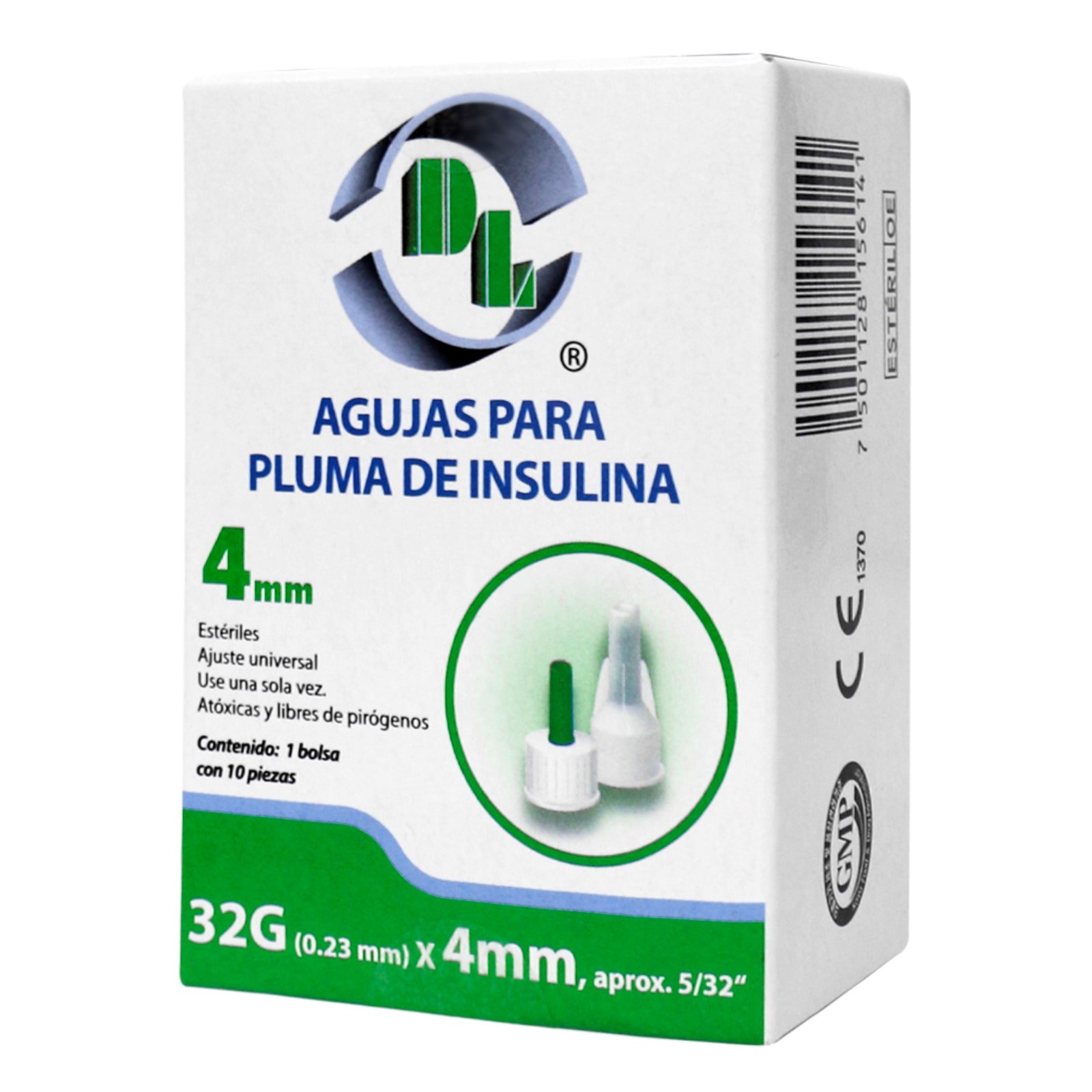 DL Needles for Pluma Insulina 32 g x 4 mm 10 Pieces | CMC Pharmacy Cabo Delivery in Cabo DL Needles for Pluma Insulina 32 g x 4 mm 10 Pieces