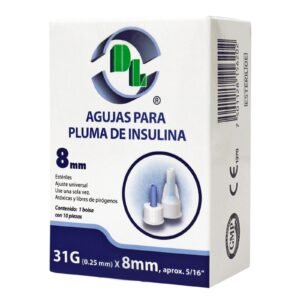 DL Needles for Pluma Insulina 31 g x 8 mm 10 Pieces