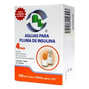 DL Needles for Pluma Insulina 33 g x 4 mm 10 Pieces