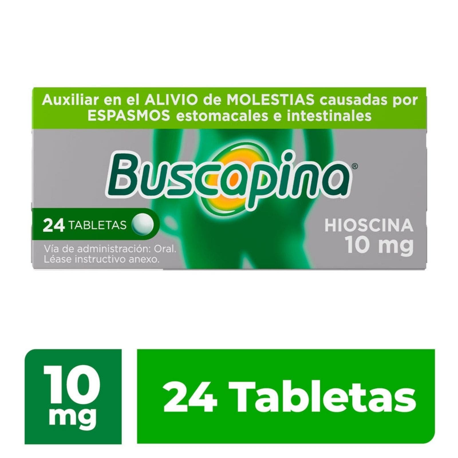 Buscapina Auxiliar in Relief Pain Panza 24 Tablets. Relief Eficaz Pain, Causados por Espasmos, Cólicos Estomacales & Intestinales | CMC Pharmacy Cabo Delivery in Cabo Buscapina Auxiliar in Relief Pain Panza 24 Tablets. Relief Eficaz Pain, Causados por Espasmos, Cólicos Estomacales & Intestinales