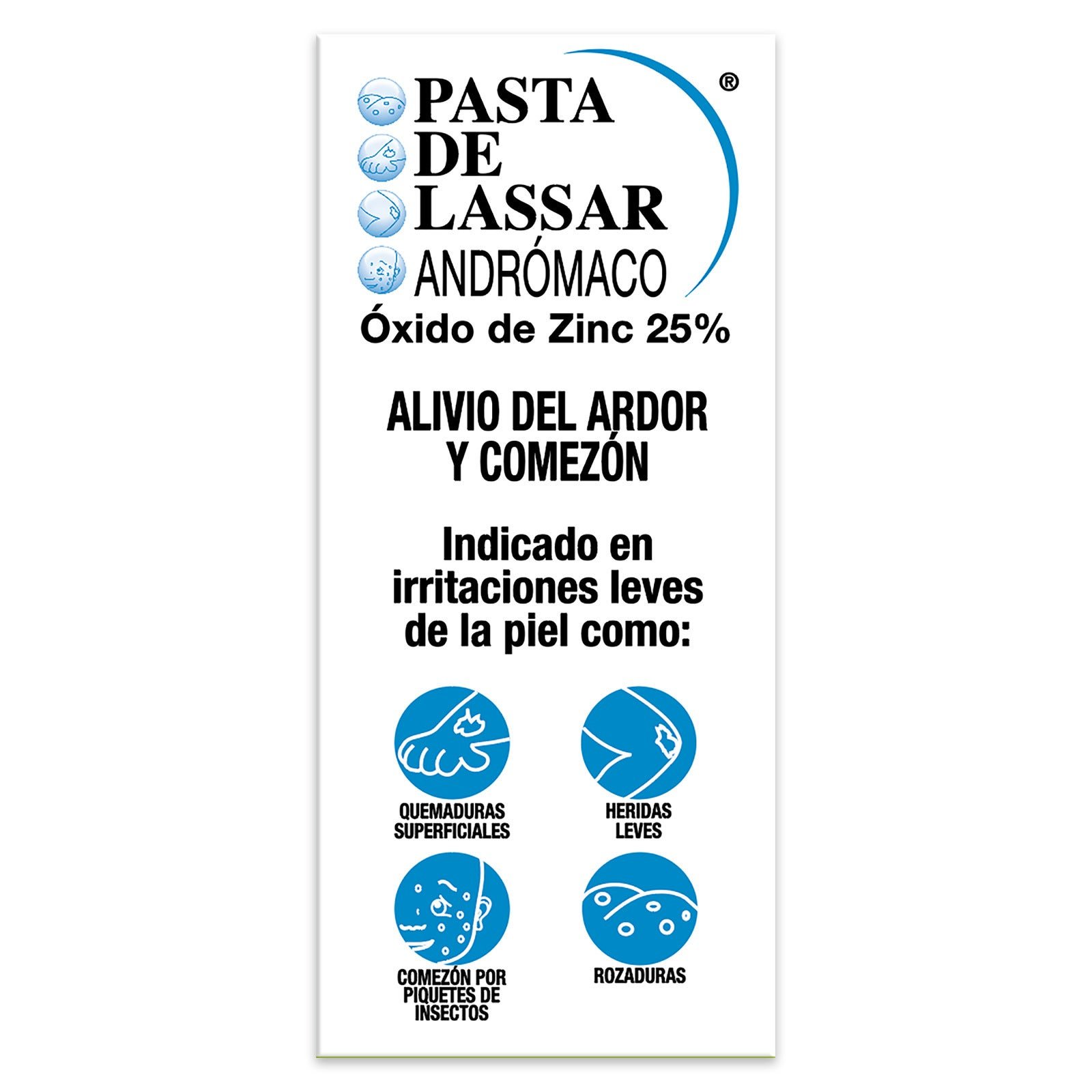 Paste Lassar Andromaco Skin Oxide Zinc 25% Tarro 60 g | CMC Pharmacy Cabo Delivery in Cabo Paste Lassar Andromaco Skin Oxide Zinc 25% Tarro 60 g